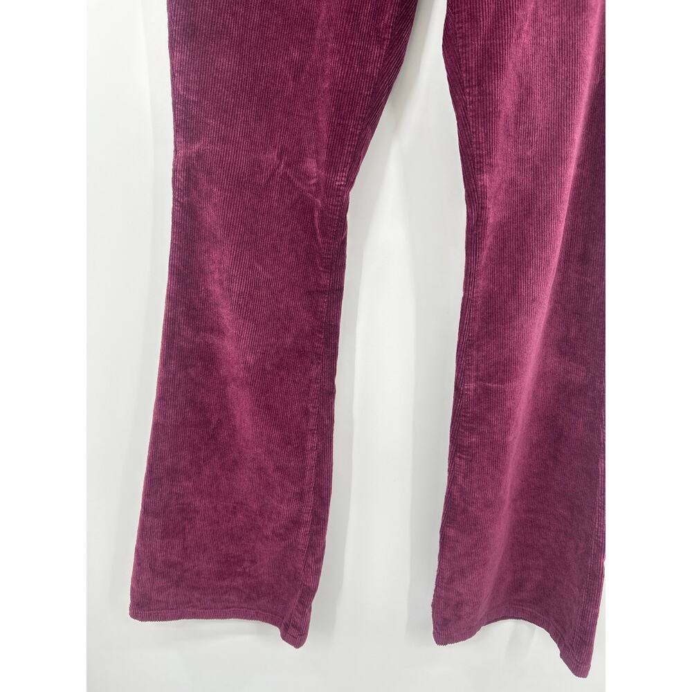 PILCRO Corduroy Flare Pants Burgundy Plum 27 Boho 70s Style Western Fall - Picture 4 of 9